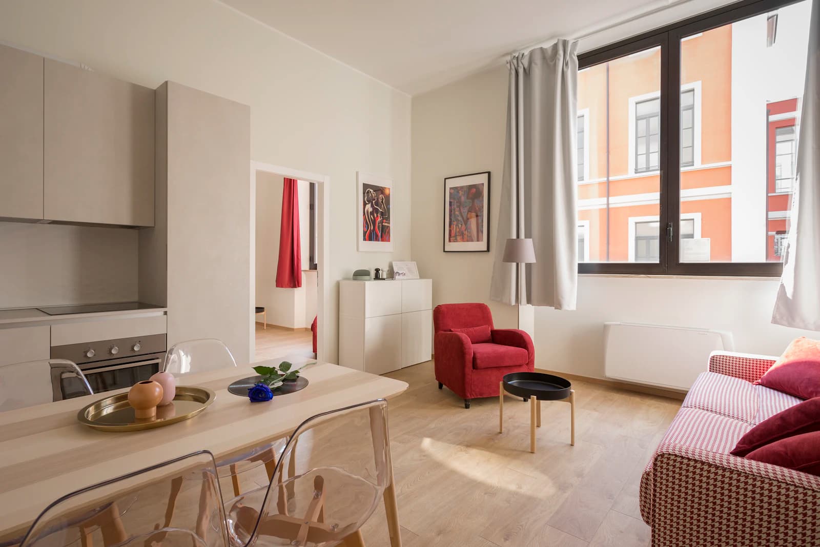 Sunlit Airbnb rental apartment reset and ready for the next guest after a turnover clean
